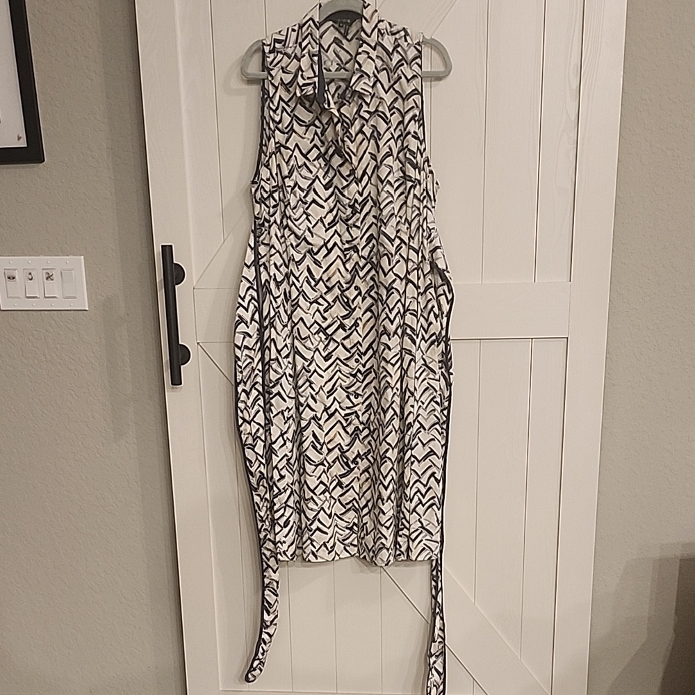 NIC+ZOE Black and White Asymmetrical Dress